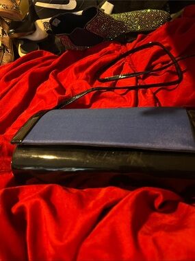 Women's Crossbody Clutch Bag in Blue and Black